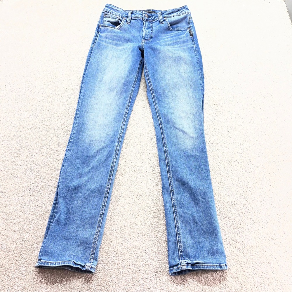 Silver Jeans Co Avery Straight Mens W29 L31 Blue Medium Wash Stretch Denim